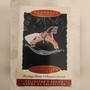 Vintage & Rare Hallmark Keepsake Rocking Horse Ornament - 1995